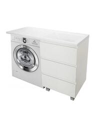 Тумба с раковиной Estet Dallas Luxe 1400х482 напольная,3 ящика,правосторонняя,белый ФР-00002912 — изображение 2