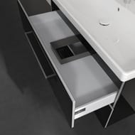 Тумба под раковину Villeroy & Boch Avento (980х452х514) 2 ящика, черное стекло A89200B3