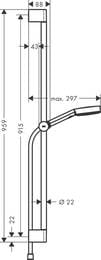 ������� ����� Hansgrohe Pulsify Select 24170670 3jet Relaxation, �����, �����, ������ 90��, ���.����