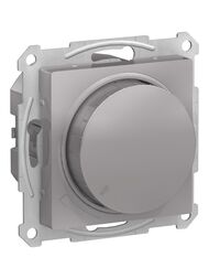 Светорегулятор (диммер) Systeme Electric ATLASDESIGN поворотно-нажимной 630Вт алюминий ATN000336