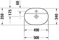 �������� Duravit Luv 500�350 �����������, ����� �������, ������ � ������������ ������� 0380502600