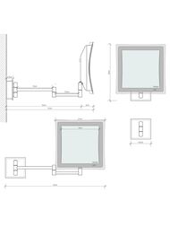 Зеркало косметическое Decor Walther BS 84 TOUCH 210х210 подсветка, 5х, цвет: хром 0121600