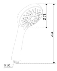 Лейка для душа Mariani Trendy B00191TD00, хром