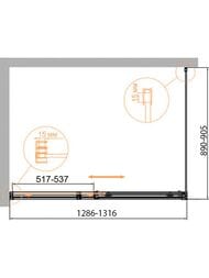 ������� ������ CEZARES DUET SOFT-M-AH-1-130/90-C-Cr (1286-1316x890-905)x1950 ������ �����/����