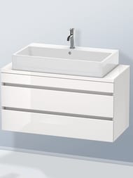 Тумба под раковину Duravit DuraStyle (1000х512х478) 2 ящика, белый глянец DS530902222