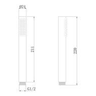 Душевая лейка ABBER AF0051W латунь, белый — миниатюра 2