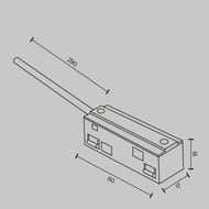 Ввод питания Maytoni Exility (Эксилити) TRA034B-42W-1 белый, IP20