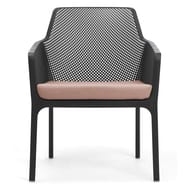 Стул NARDI Net (60,5x58,5x80) с подлокотникамии с подушкой, серый