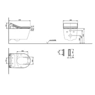 �������-���� TOTO WASHLET RX EWATER+ (386x579x146) � ������� ��, ����� TCF894CG#NW1