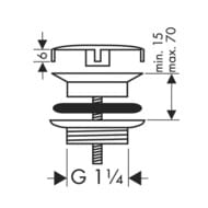 Hansgrohe ������� ������� � ������������� ������� 1 1/4" 50001140 ����������� ������