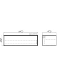 ����� ��������� Aqwella Genesis GEN0310W 1000�400�310 � 1 ������, ����� ������