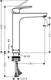 ��������� Hansgrohe Logis E 71162000  ��� ����������� ������ 230 ��, ������� ��������, ����
