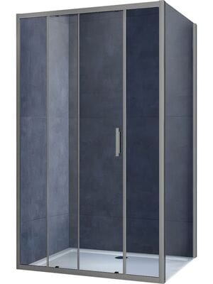 Душевой уголок Vincea Alpha 1200х800х1950 VSR-3AL8012CLGM прямоугольный, вороненая сталь