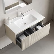 Тумба подвесная SANCOS Snob R 1.0 890х445х406, 1 ящик, доводчик, Beige Soft ,SNR1.090CE
