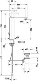 ��������� ��� �������� Duravit D-Neo L DE1030001010 270 ��, ������������, ������ ������, ����