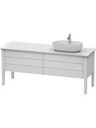 Тумба под раковину справа Duravit Luv 1733х743х570 4 ящика, белый матовый сатиновый лак LU9568R3636