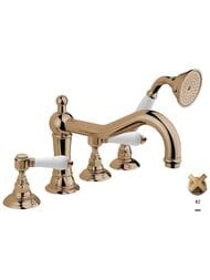 Смеситель Nicolazzi Petit Mont Blanc на борт ванны четырехсекционный, бронза 1449BZ78