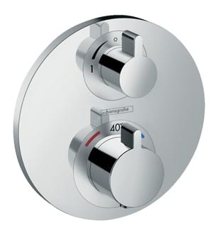 Смеситель Hansgrohe Ecostat S 15758000 термостат, с запорным/перекл вентилем, внеш.часть, хром