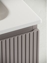 Тумба под раковину SANCOS Snob T (995х445х500) подвесная, левая, два ящика, Doha Soft SNT100LSM
