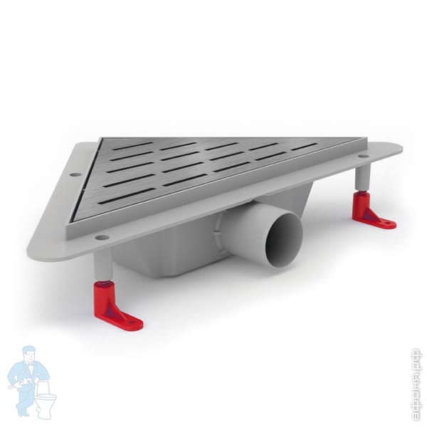 Трап MIANO угловой, боковой слив D50, решетка MEDIUM матовый, MS-MM ...