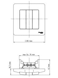 Выключатель Systeme Electric BLANCA скрытой устан. 3-клавишный cх.05, 10A, 250B, белый BLNVS100501