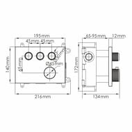 ��������� ��� �����/���� WasserKRAFT Wiese 8458 Thermo �������.���������, �� 3 ������, ����.�����