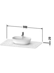 ���������� Duravit Luv 988x595�20 �����, 1 �����, ����� LU9469B1717