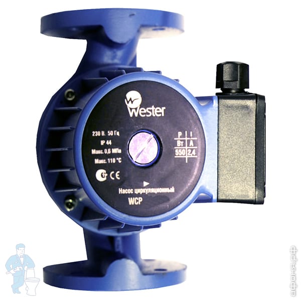 Насос циркуляционный Wester WCP 50-18F фланцевый, 550 Вт | Афоня.рф ...
