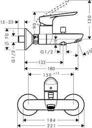 ��������� Hansgrohe Logis E 71403000 ��� ����� ������������, ���������, ����