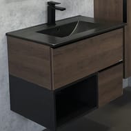 Тумба COMFORTY Франкфурт-75 (750х560х465) подвесная, с раков., дуб шоколадно-коричневый 00-00000889
