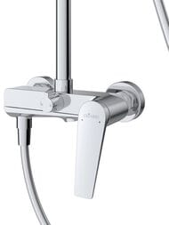 Душевая система CEZARES LINER-CVD-01 смеситель для душа,верхний и ручной душ,поворотный излив,хром