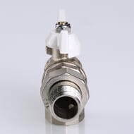 Кран угловой с американкой 1/2"ВН VALTEC BASE белая бабочка VT.228.NW.04 — миниатюра 3