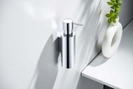 Дозатор для жидкого мыла Aquatek Оберон AQ4205CR подвесной, нержавеющая сталь, латунь, цвет: хром