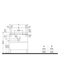 ����� � ������������ Duravit L-Cube 600�698�480 2 �����, 1 �����. ��� ����., ����� ������ LC6936O2222
