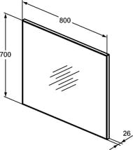 Зеркало Ideal Standard MIRROR&LIGHT (800х700) T3357BH