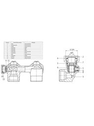 ���� ����������� Uni-Fitt ������� �� 3/4"EK � 3/4"EK �� ����������� ������� � �������� 191N3300