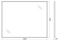������� BelBagno (1000x20x800) � ����������� ���� SPC-AL-1000-800