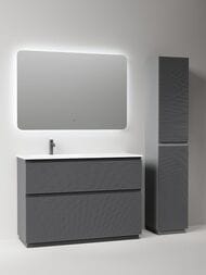 Тумба под раковину Sancos Folk Floor FL120FLGS 1190х445х850 напольная, левая, 2 ящика, Grey soft