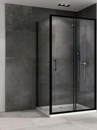 Душевой уголок ABBER Schwarzer Diamant AG30150B5-S90B5 (1500х900х1900) стекло 5мм прозрачное/черный