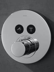 Смеситель Axor ShowerSelect 36723000 для душа, встраиваемый в стену, термостат, 2 потребителя, хром