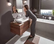 Смеситель Hansgrohe Vivenis 75050700 для раковины, настеннный, скрытый монтаж, матовый белый