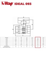 ���� ������� ITAP IDEAL 093 1" �� 40 PN �������, ��������������