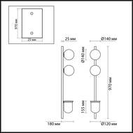 Настенный светильник Odeon Light Flower 4681/2WA, черный