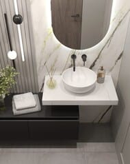 Столешница Armadi Art Flat (Флэт) 80 см 869-080-CLCT, белый мрамор