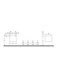 Тумба под умывальник Duravit Ketho 550х410х440 подвесная, 1 ящик, базальт мат. KT668604343 — изображение 3