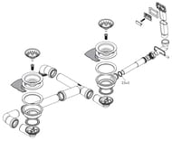 Hansgrohe D17-10 ����-������� � ������ ����������� ��� ��������� ����� � 2�� ������ 43928000