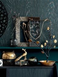 Обои виниловые на флизелине Grandeco Secret R157115 (1,06х10,05), синие (рул.)
