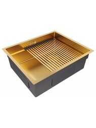 Мойка нерж. сталь NEXT-PRO 54 UNI, PM705445-BG, браш золото, 540х450мм, Paulmark 1,2мм