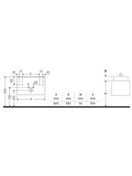 Тумба под раковину Duravit Brioso (820х479х442) подвесная, 1 ящик, графит мат. BR400204949 — изображение 3