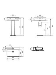 ���������� Ideal Standard CONCA (600�450) � 1 ���������� ��� ��������� � ��������� T369101